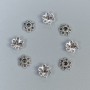 Capace pentru mărgele de culoare argintie, diametru 6x0,8 mm, gaură 1,5 mm, ambalare 20 g (~195 buc.)