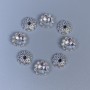 Capace pentru mărgele, culoare argintie, diametrul 7×1 mm, gaură de aproximativ 1,5 mm, ambalare 20 g (~ 65 buc.)