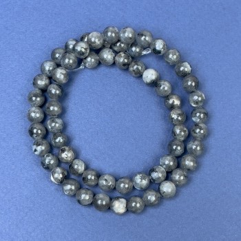 Mărgele din labradorit pe fir, formă sferică netedă, diametrul 7 mm, lungime 39 cm