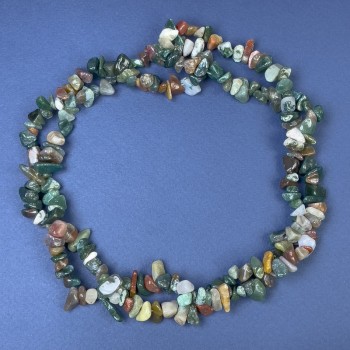 Mărgele din jasper pe fir – fragmente, diametru 4-9×2-4 mm, lungime 84 cm