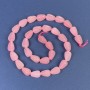 Mărgele din cuarț roz, în formă de lacrimă, 12x8 mm ± pe șnur, lungime 38 cm+