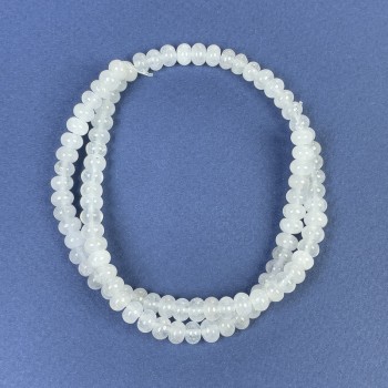 Mărgele rondel din cristal de munte 6x4 mm pe fir, lungime 38 cm+