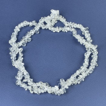 Mărgele din cristal de munte – fragmente 6-12×2-4 mm, pe șnur, lungime 80 cm+