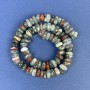 Mărgele din jasper heliotrop granule 9x3-5 mm, pe fir, lungime 37 cm+