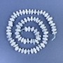 Mărgele din agat albastru, fațetate, 8-10×4 mm, pe șnur, lungime aproximativă 39 cm
