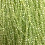 Mărgele din cristal ceh, verde salată cu reflexe petrol, rondeluri tăiate, diametru 3x3 mm (+/-), lungime 32 cm (+/-)