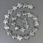 Mărgele din labradorit natural, formă de floare, diametru 15×6 mm ± gaură 1 mm ± mărgele de 3 mm, lungime 41 cm+