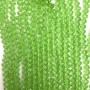 Mărgele din cristal cehesc pe fir, verde deschis, transparente, tăiate în rondel, diametrul 8x6 mm, lungime 40 cm