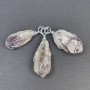 Pandantiv cu ametist brut, împletit, diametrele variază de la 16×40 mm până la 18×48 mm+