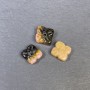 Inserție din turmalin, în formă de trifoi, 11×11 mm, cu gaură (prețul pe bucată)