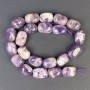Mărgele din ametist facetate 18x13 mm, pe șnur, lungime 39 cm