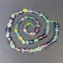 Mărgele din fluororit fațetate 7×6 mm pe șnur, lungime 42 cm+
