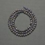 Mărgele din safir în formă de monedă, diametrul 4×2,5 mm, pe șnur, lungime 39 cm+