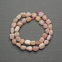 Mărgele din opal roz, formă rotunjită, diametru 11×10 mm ±, pe șnur, lungime 40 cm ±