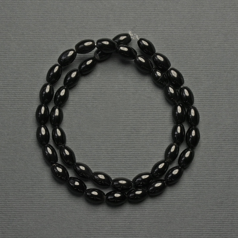 Mărgele de agat, formă bob, diametrul 9×6 mm, pe fir, lungime 39 cm+