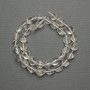 Mărgele din cristal de munte, fațetate, diametru 10–13×10 mm, pe șnur, lungime 41 cm