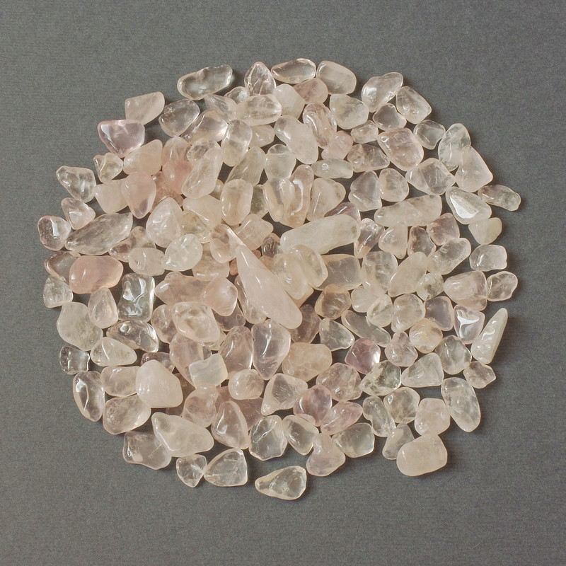 cuarț roz natural, mărgele fațetate, fragmente naturale fără gaură, 8–14×6–9 mm, +/- la 100 g