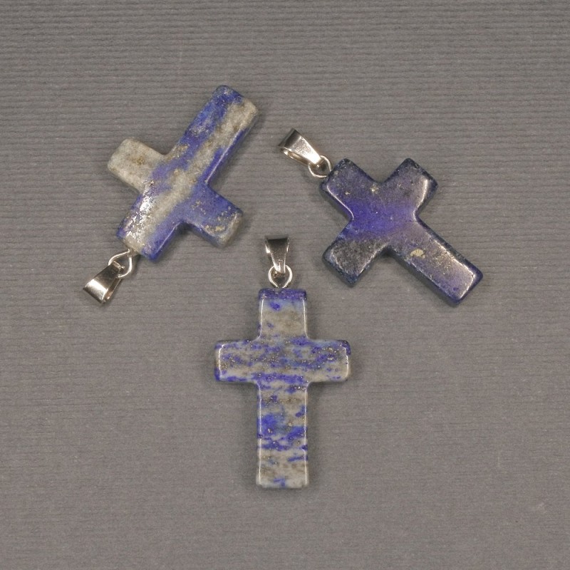 Pandantiv Cruce din lazurit 27×18 mm+