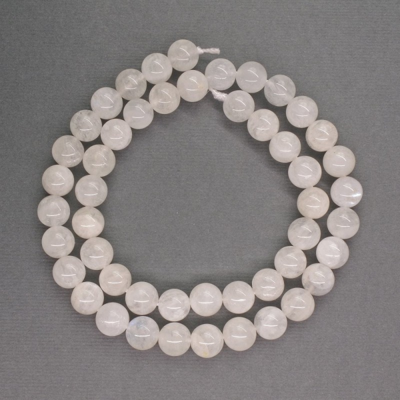 Mărgele din adularit natural – bilă netedă, diametru 8 mm, lungime 40 cm