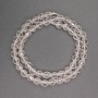 Mărgele din piatră naturală – cristal de munte, tăiate în formă biconică, diametru 6×7 mm, lungime 39 cm ±