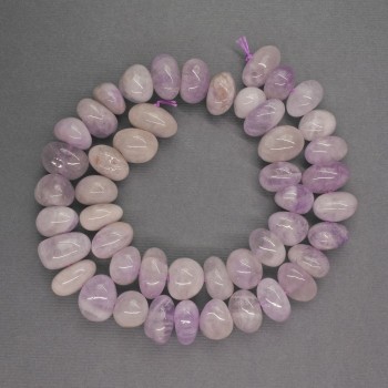 Mărgele naturale din ametist, fațetate, diametrul 12x9 mm, lungime 40 cm