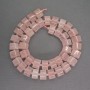 Mărgele din piatră naturală cuarț roz cilindrice, diametru 11×6 mm, lungime 40 cm