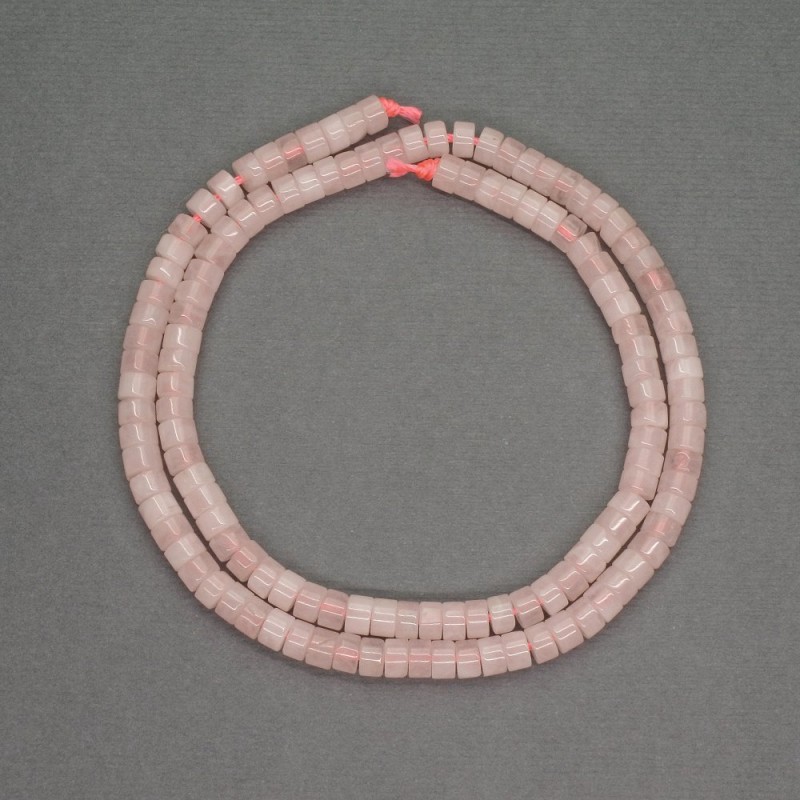 Mărgele din cuarț roz natural, rondel, diametrul 4,5×2,5 mm, lungime 38 cm