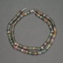 Mărgele din piatră naturală jasp multicolor rondel, diametrul 4x2 mm, lungime 39 cm