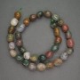 Mărgele din jasp multicolor, tăiate facetate, diametrul 10x12 mm, lungimea 40 cm
