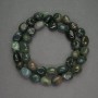Mărgele din piatră naturală: Jasp verde, fațetate, diametrul 9–10 mm, lungime 38 cm