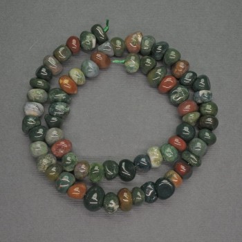 Mărgele din jasper natural, multicolore, fațetate, diametru 9 mm, lungime 40 cm