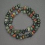 Mărgele din jasper natural, multicolore, fațetate, diametru 9 mm, lungime 40 cm