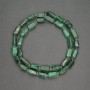 Mărgele din malahit, cilindru tăiat, diametrul 6x11 mm ±, diametrul 3 mm, lungime 41 cm ±