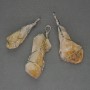 Pandantiv citrin brut în împletire, 60x40x18 mm ± mărimi asortate