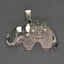 Pandantiv Elefant din cristal de munte, 39×34 mm, metal argintiu