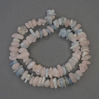 Mărgele din Morganit, fațetate, diametru 8-12×3-5 mm, pe fir