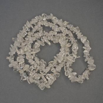 Mărgele din cristal de munte – granule 7–10×2–3 mm – pe fir, lungime 80 cm