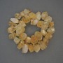 Mărgele din piatră naturală citrin multifacetate, diametrul 14–18×11–14 mm, lungime 39 cm