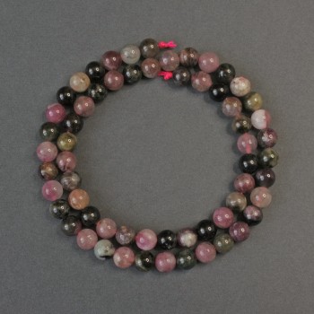 Mărgele din turmalin, formă sferică netedă, diametrul 6,5 mm, lungime 39 cm, pe fir