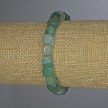 Brățară din agat cubic 7×7 mm, lungime aproximativă 18 cm, elastică