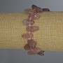 Brățară din cuarț căpșună, rotunjită, cu mărgele, diametrul 12–16×8–12 mm, lungime 18 cm ±, pe elastic