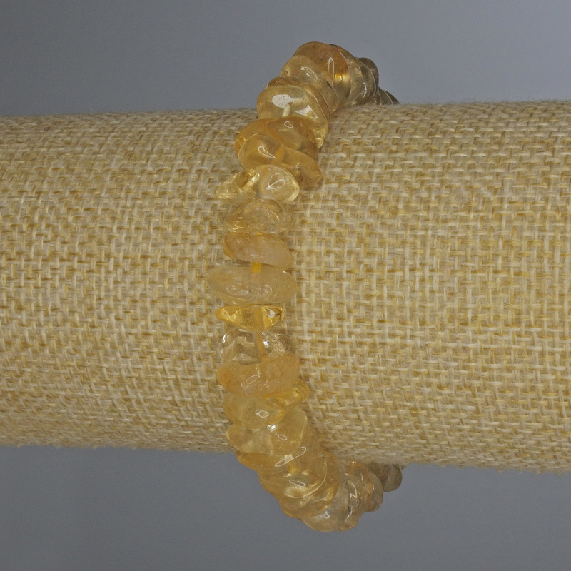 Brățară cu citrin tăiat la fațete 10x4mm, lungime 18 cm, elastică