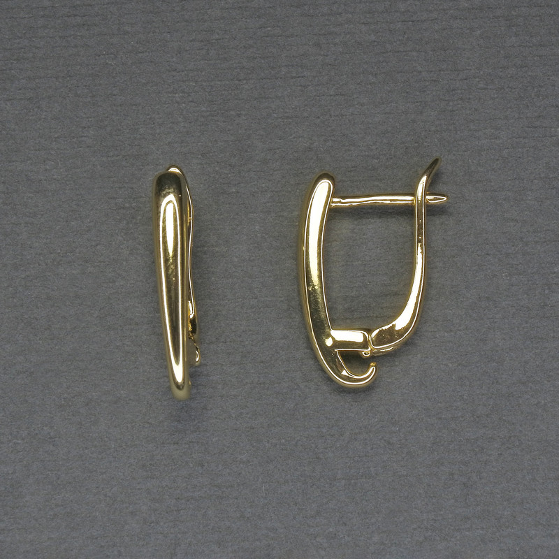 Știfturi pentru cercei din metal auriu 18×3 mm – pereche