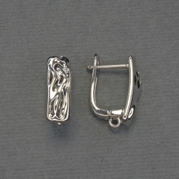 Știfturi pentru cercei din metal argintiu 17×6 mm – pereche