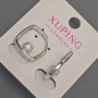 Cercei Xuping cu perle Mallorca, diametrul aproximativ 6 mm, lungimea aproximativ 18 mm, rodiu
