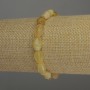 Brățară din agat galben, cu tăietură biconică, diametrul 8×12 mm, lungime 18 cm, pe elastic