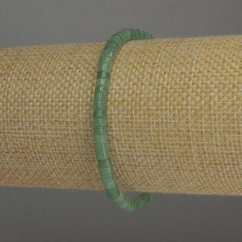 Браслет Нефрит рондель, діаметр 4х2, 5мм+-, довжина 18см стрейч