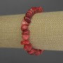 Brățară din fragmente de coral, diametrul 9-12×5-7 mm, lungimea 18 cm, elastică