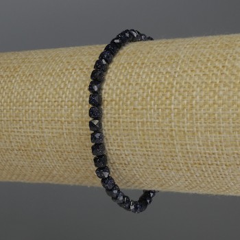 Браслет Авантюрин Ніч Каїра гранований кубик, діаметр 4мм+-, довжина 18см стрейч