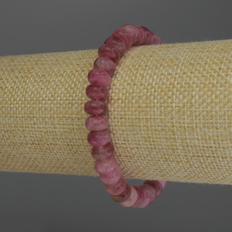 Brățară din turmalin rondel, diametrul 8x5 mm, lungimea 18 cm, pe bază elastică